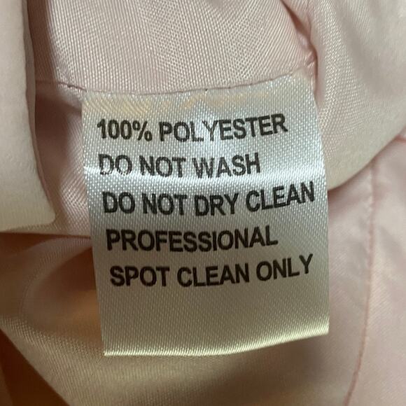 JJs House Chiffon Mini Dress Fit & Flare Pleated Bodice Vneck Blush Pink NEW 8 - Picture 10 of 13